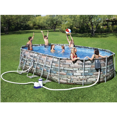 Basen Stelażowy 610x366x122cm PowerSteel Swim Comfort BESTWAY 56719